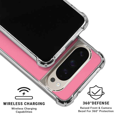 Bubble Gum Pink Pixel 9/9 Pro Clear Case